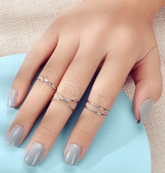 Trendy silver rings sale