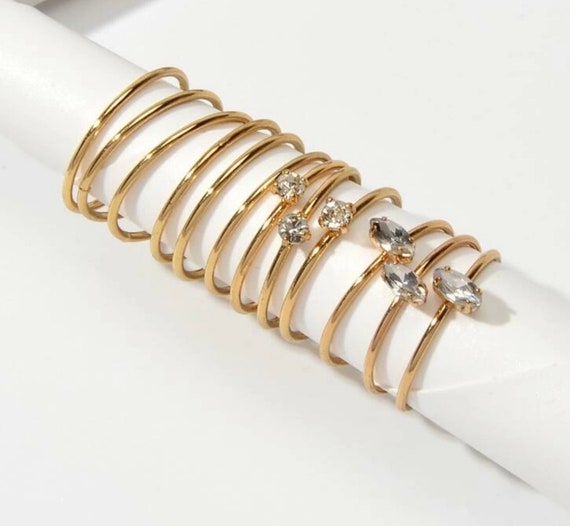 Metal Gold Rings (7 inch, 12 Pack) 