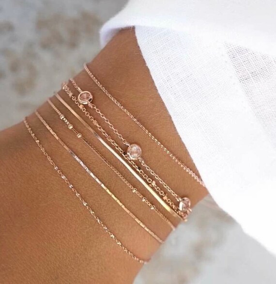 Gold Hamsa Bracelet, Gold bracelet, Rose Gold bracelet, Gold bracelet,  Hamsa bracelet, Beaded bracelet, Dainty bracelet, Gift for her, Hamsa -  Ceylon Gems