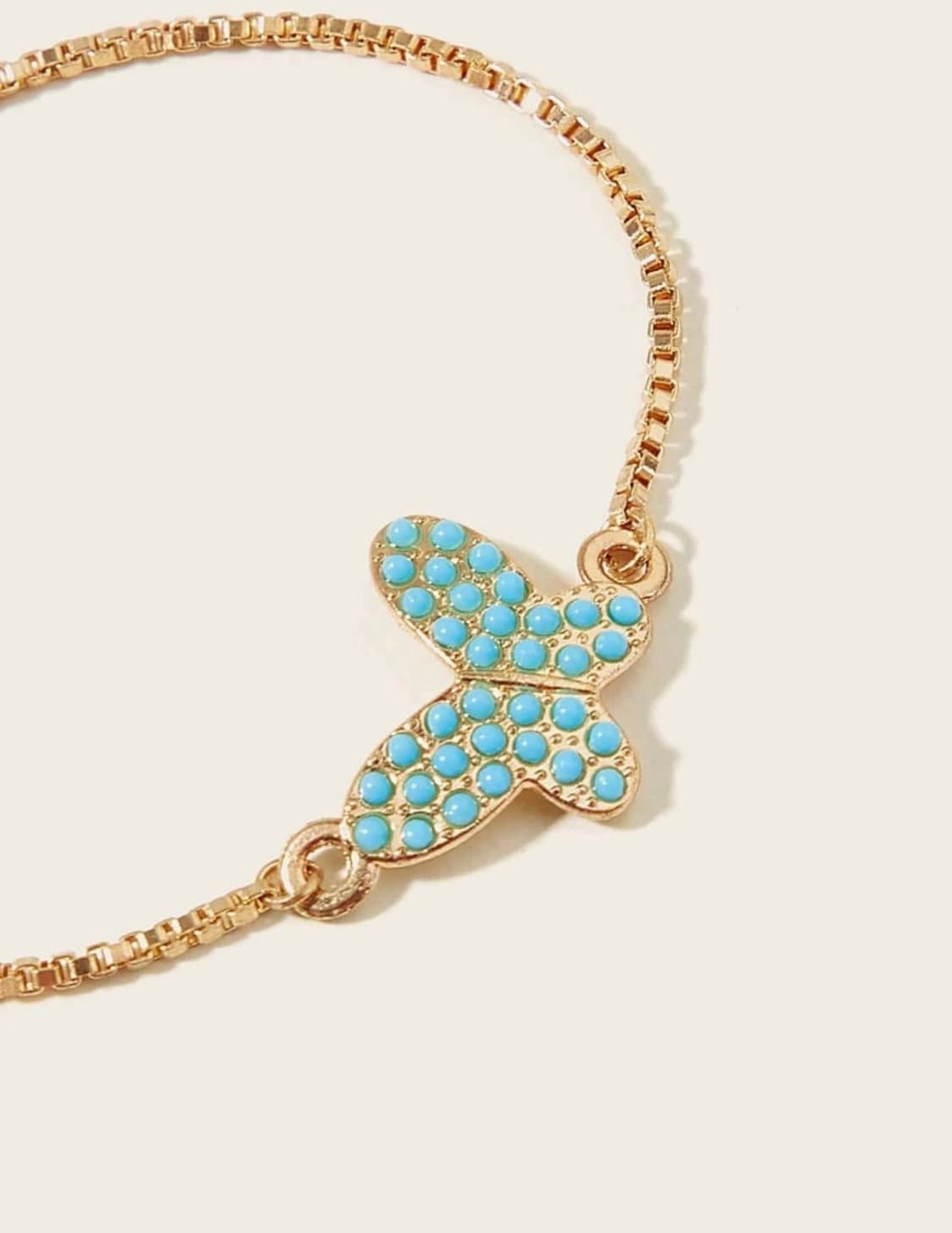 Light Blue Butterfly Bracelet Adjustable Butterfly Bracelet Etsy