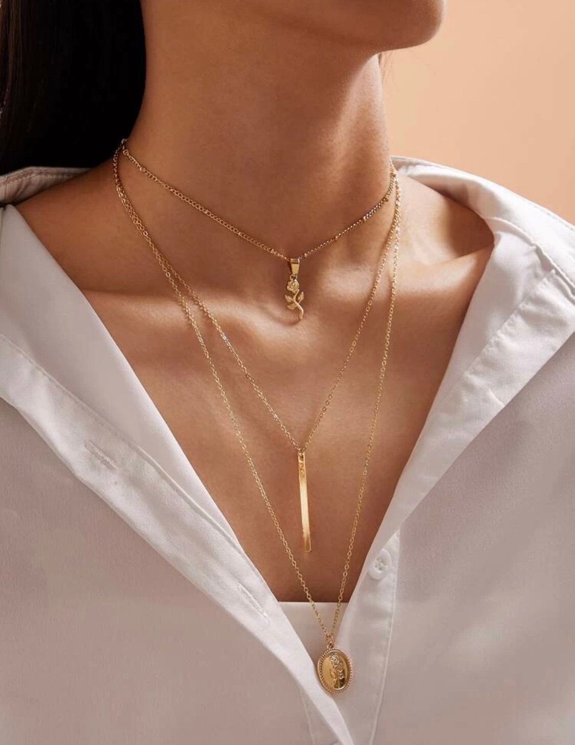 Layered Necklace Spacer Clasp, Gold, Silver or Rose Gold, No More Tangle,  No More Mess. Detangling, Detangled, Layering Magic 