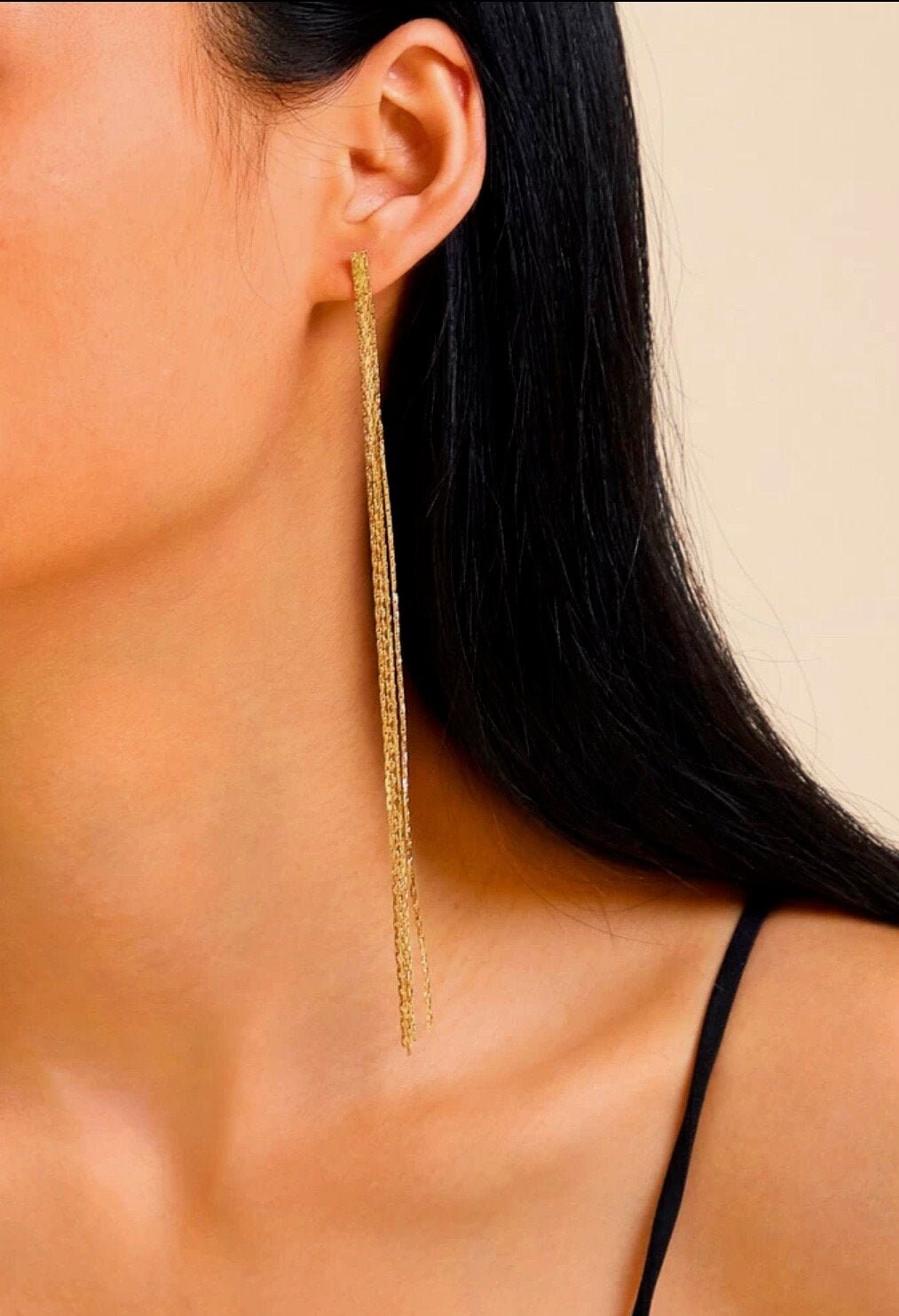 Gold Tassel Earrings