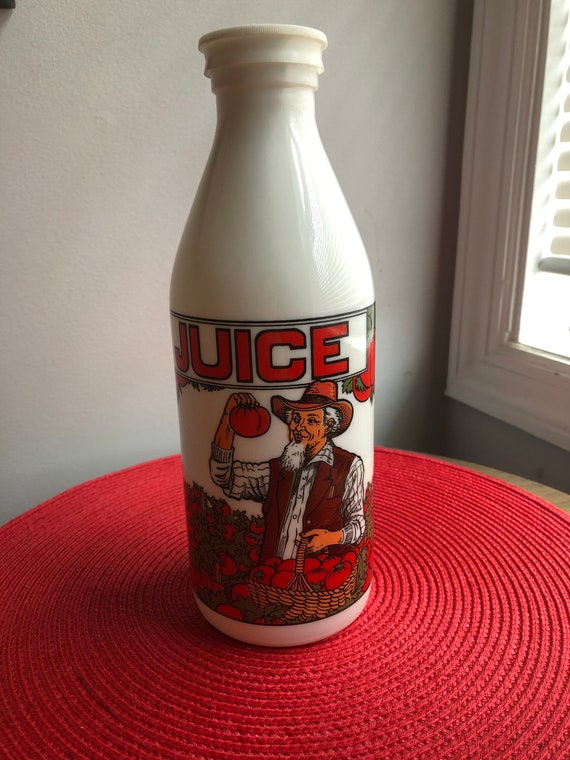 Vintage juice bottle Etsy