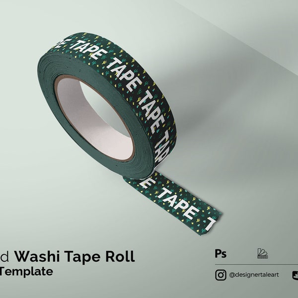 Themed Washi Tape Roll Mockup