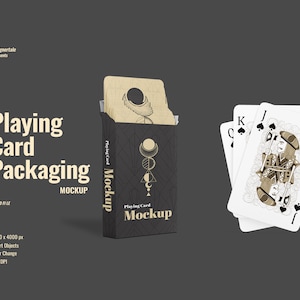 Maquete de embalagem de cartas de jogar