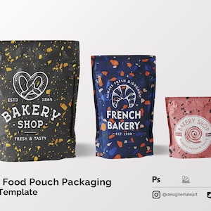 Flexible Food Pouch Packaging Mockup