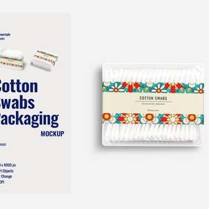 Cotton Swabs Pack Branding Mockup