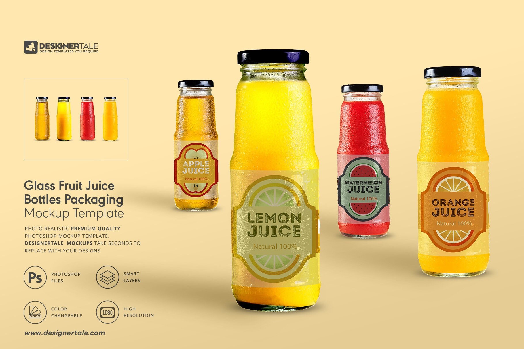 Beverage Bottles, Glass Fruit Juice Bottles