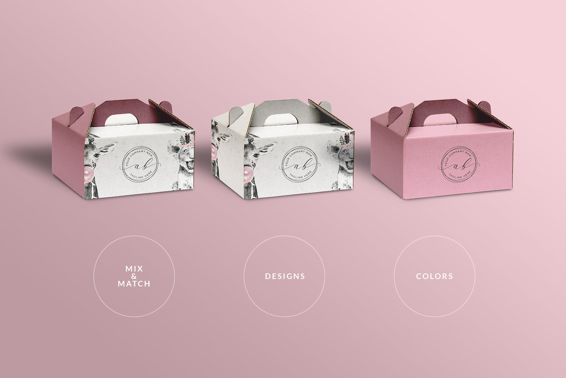Cake Box Packaging Mockup Etsy