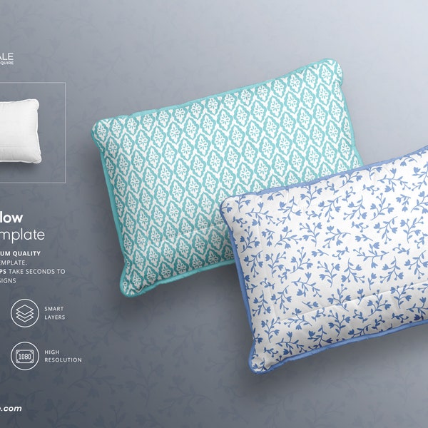 Soft Bed Pillow Mockup