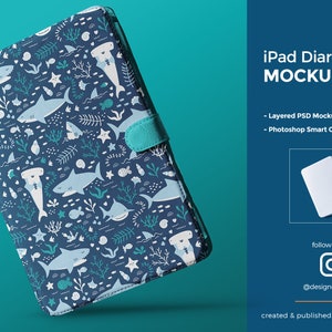 Mockup voor iPad-dagboekhoes