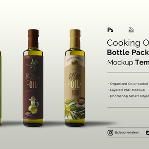 Cooking Oil Bottle Packaging Mockup