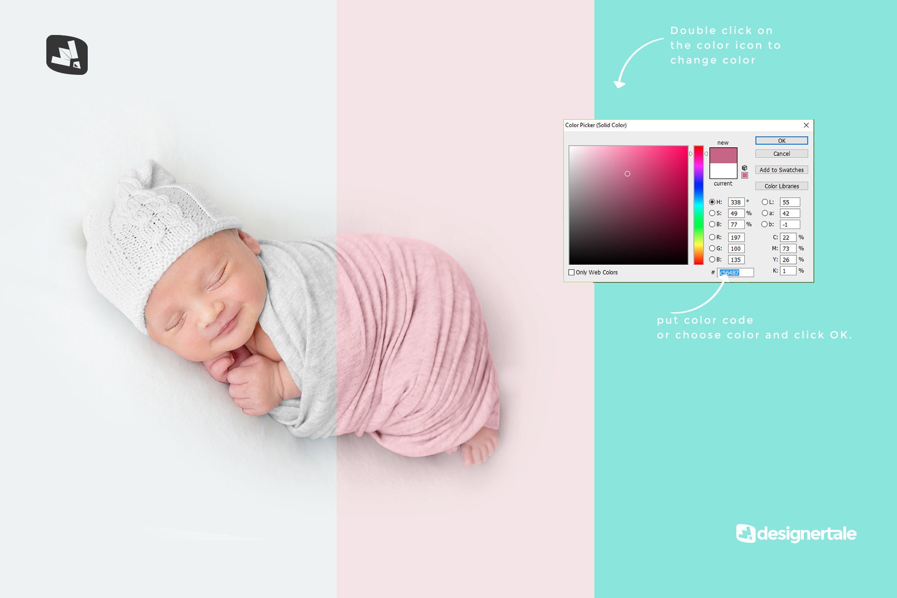 Newborn Swaddle Blanket Mockup Etsy