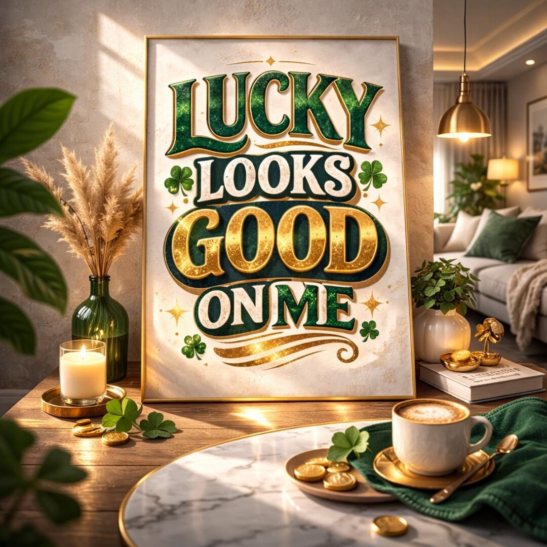 Luck Look Less Lucky Looks Good on Me St Patricks Day Print, Irish Typography Art ...