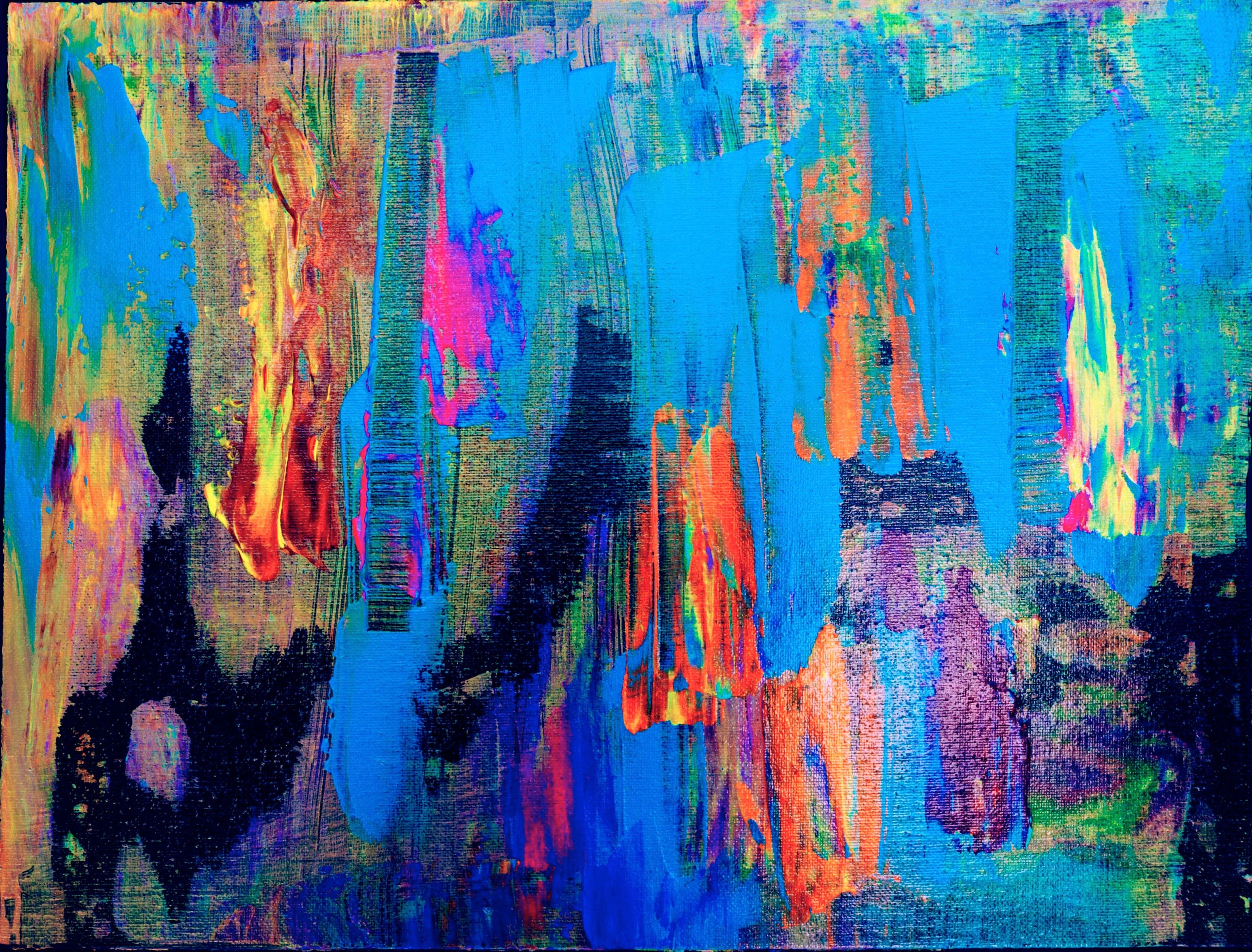 De L'art Abordable. Rutile. Une Belle Galerie Vibrante Enveloppée Acrylique Impression Toile.