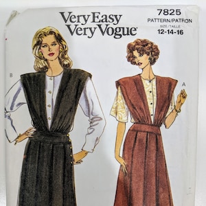 Very Easy Vogue 7825 Sewing Pattern Size 12-16