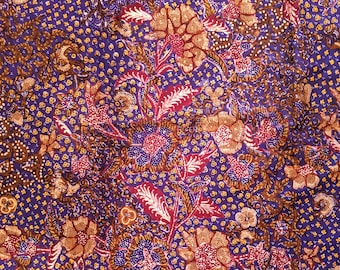 Purple Vintage Kain Batik Lasem, Old Indonesian Batik Tulis Fabric, Pagi Sore Handwritten Batik, Batik Collector Item, Antique Fabrics