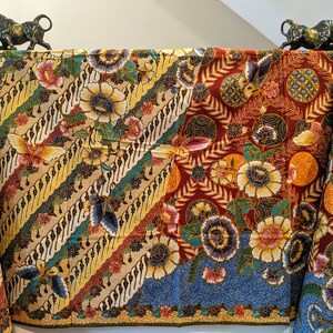 Hokokai Style Batik Tulis, Pagi Sore Hand Drawn Indonesian Batik