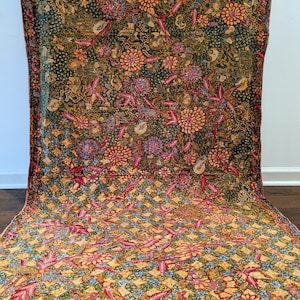 Batik Lasem Pagi Sore, Vintage Hand Drawn Indonesian Batik, Batik Collector Item, Old Batik Tulis, Indonesian Batik Fabric, Green Sarong