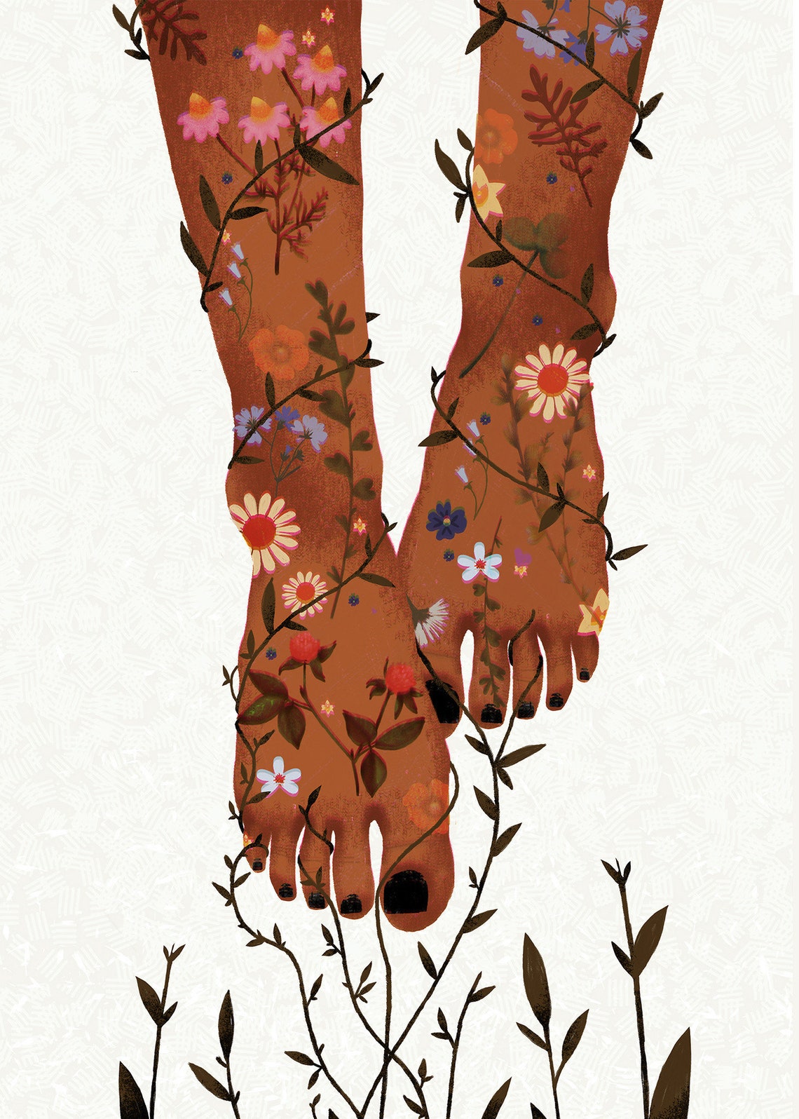 Midsommar film poster movie flowers girl art print | Etsy