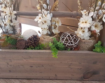 Rustic Wooden Tool box,caddy,storage bin,craft box,planter box,floral,centerpiece,rustic,farmhouse,cottage,cabin,decor,vintage,picnic,wine,