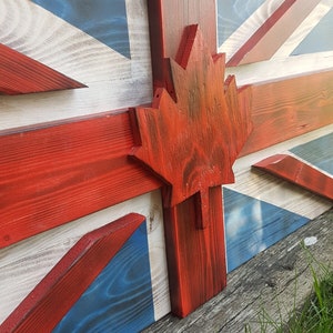 Wooden British Flag,Wood Flag,Outdoor, Rustic,Porch,Decor,Wood Sign,Wall Art,burnt,English,Vintage, Cottage,Cabin,Union Jack,flag,3D, image 3