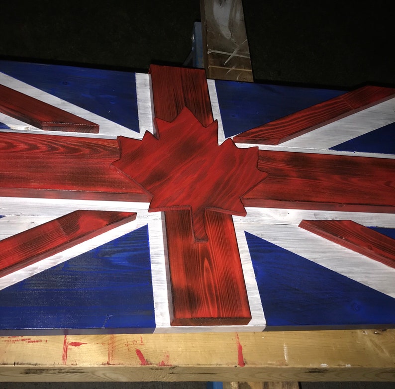 Wooden British Flag,Wood Flag,Outdoor, Rustic,Porch,Decor,Wood Sign,Wall Art,burnt,English,Vintage, Cottage,Cabin,Union Jack,flag,3D, image 8