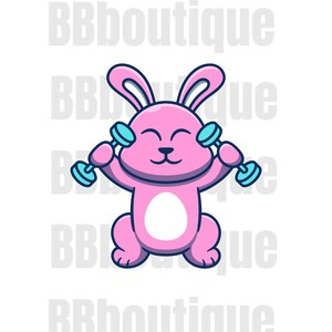 Workout Bunny png, Bunny Weightlifting, Gym Rabbit desing, Workout download, Bunny Lifting, Bunny Art, Funny Gym pgn, Bunny download