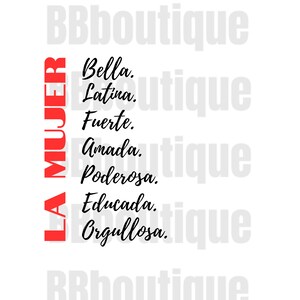 La Mujer Latina png, Spanish png, Funny Spanish png, Mexican download, Mamacita Cute Latina design, Mexican desing, digital download