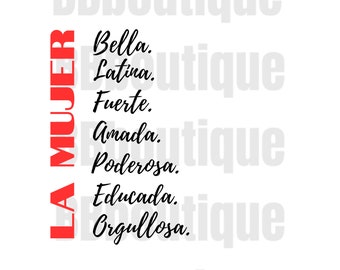 La Mujer Latina png, Spanish png, Funny Spanish png, Mexican download, Mamacita Cute Latina design, Mexican desing, digital download