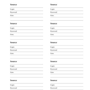 Password Log Book With Tab Alphabetical and 0-9 Printable Size - Etsy