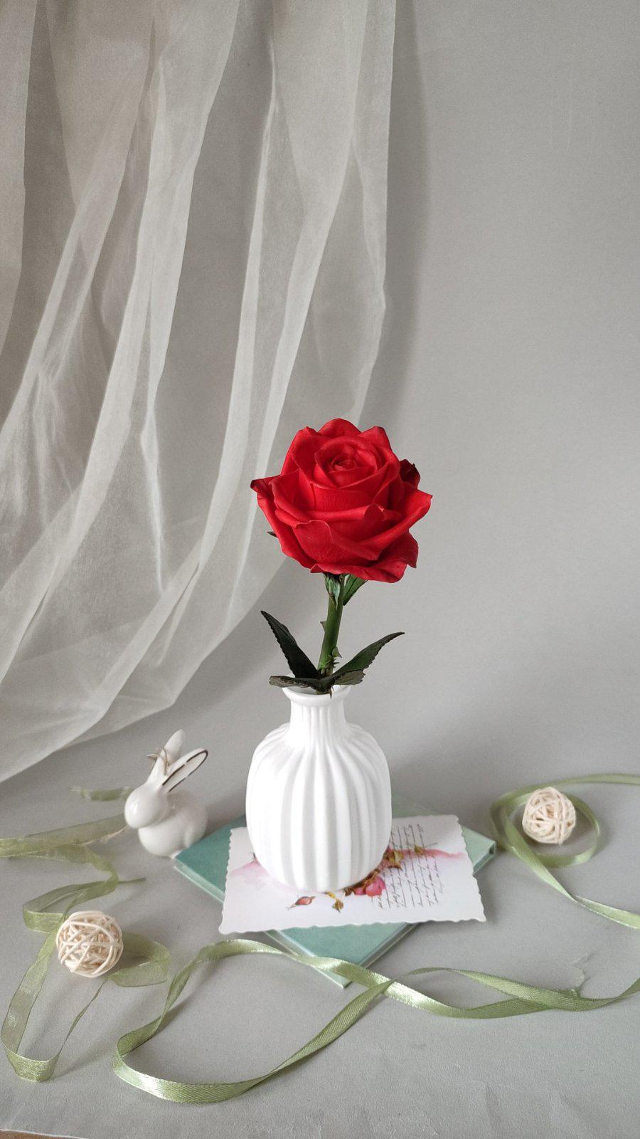 Red Clay Roses Rose. Red Rose. Real Touch Flowers. Clay Rose From Home Decor and ...