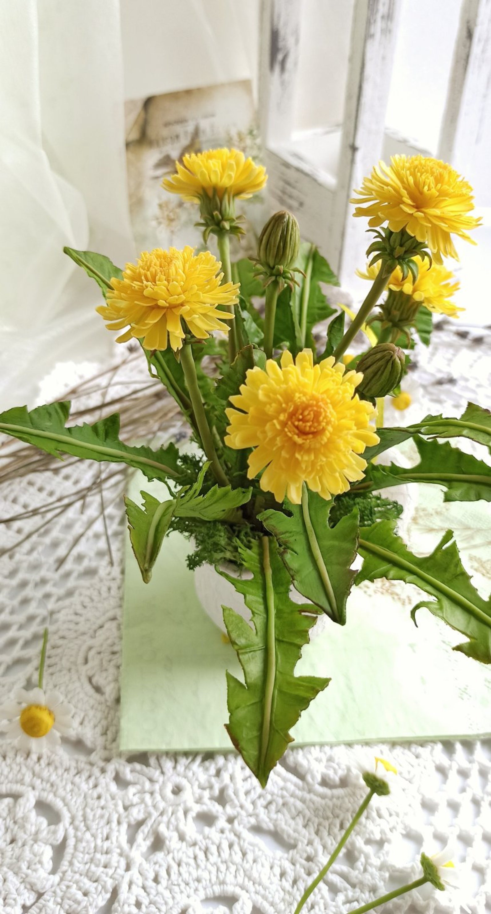 Dandelions. Dandelions Bouquet. Wildflowers. Real Touch Etsy