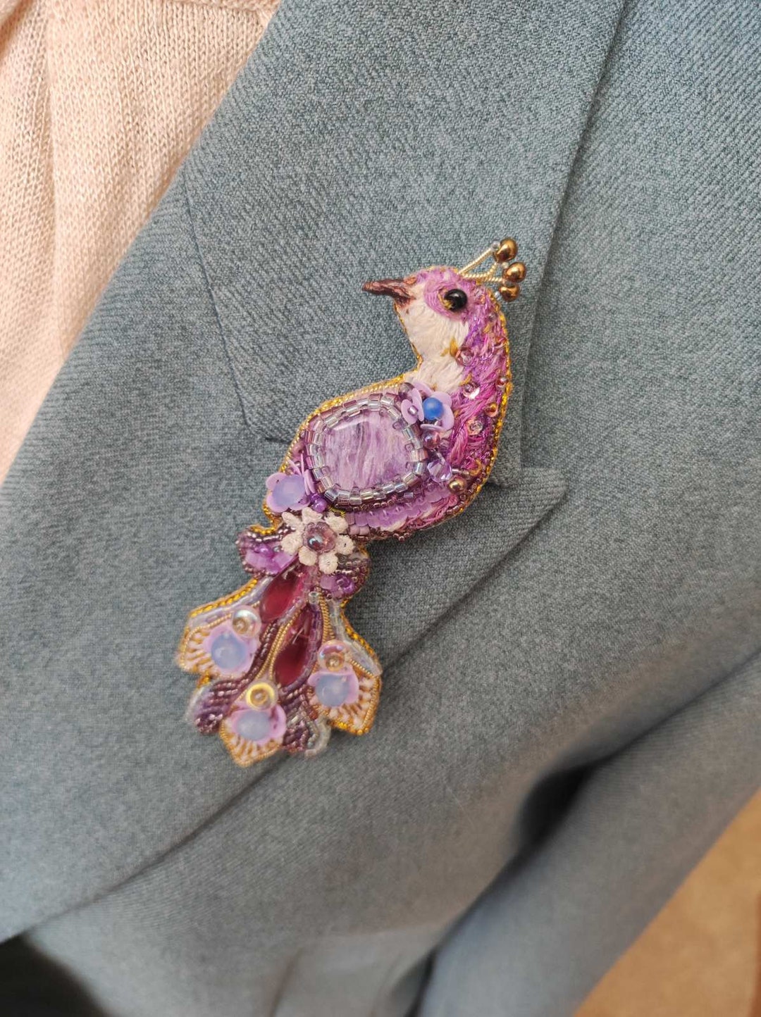 Broche Lilas Magnifique - Occasion Très Bon état, Fleur Décorative