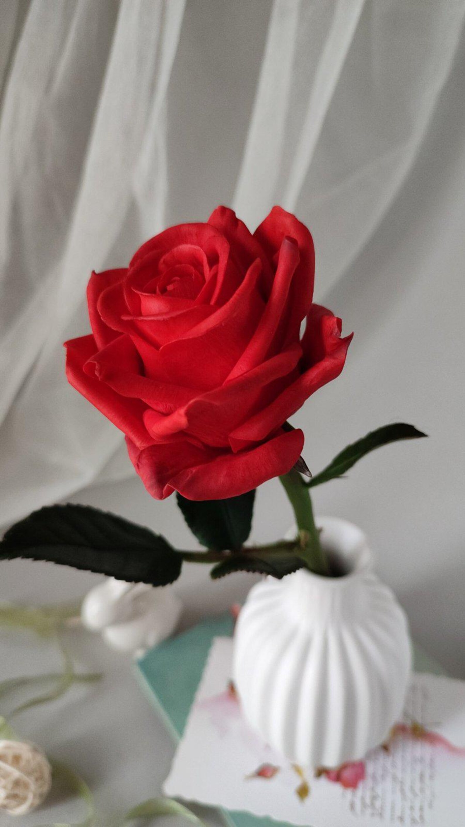 Red Clay Roses Rose. Red Rose. Real Touch Flowers. Clay Rose From Home Decor and ...