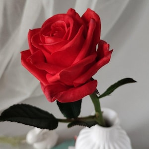Red Clay Roses Rose. Red Rose. Real Touch Flowers. Clay Rose From Home Decor and ...
