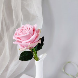 Roses. Real touch flowers for the interior and Home Decor. Cold Porcelain Flowers. Realistic Rose. Rose in vase. Polymer clay flowers.
