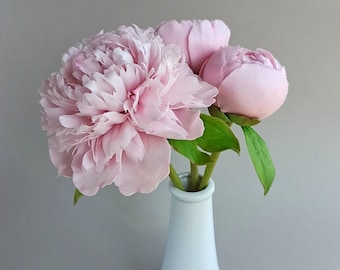 Peony. Bouquet of peony. Pink peonies. Real touch bouquet. Peony bouquet. Interior gift idea. Spring flowers.