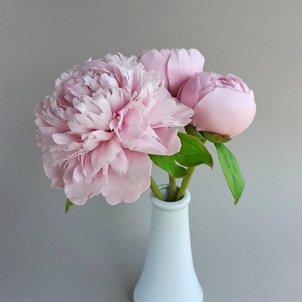 Pivoine. Bouquet de pivoine. Pivoines roses. Bouquet au toucher authentique. Bouquet de pivoines. Idée cadeau d'intérieur. Fleurs de printemps.