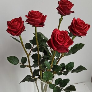 Red Clay Roses Roses. Red Polymer Clay Roses for Home Decor. Red Bouquet of Roses for ...