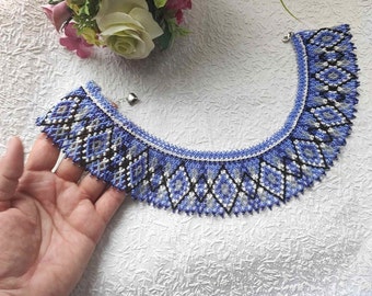 Ukrainian Beaded Necklace. Handmade Beaded Jewellery. Beads Choker Necklace. Necklace. Traditional ukrainian beaded necklace sylyanka.