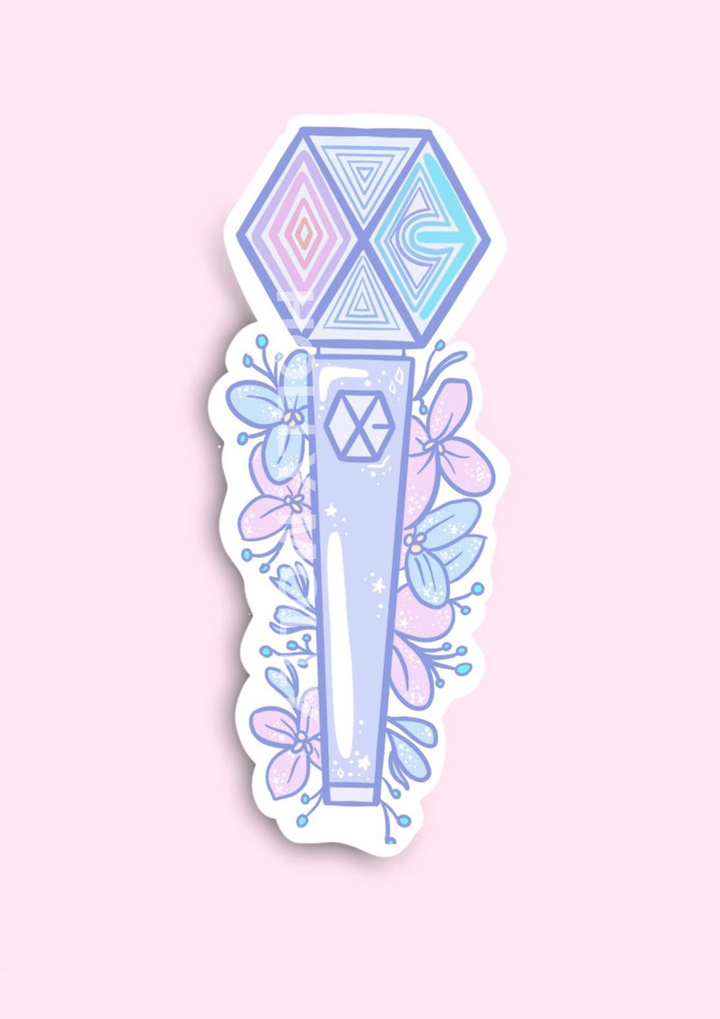 kpop lightstick stickers etsy