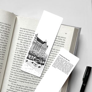 The Plaza Hotel Bookmark, New York Bookmark, Central Park, Architecture Drawing, Urban Sketch, Hand-Drawn Bookmark, New York Art Souvenir