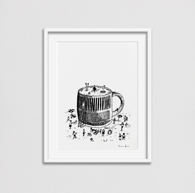 Coffee Print, Coffee Poster, Coffee Wall Art, Kitchen Wall Decor, Caffeine, Coffee Mug Print, Kitchen Print, Coffee Shop Print image 1