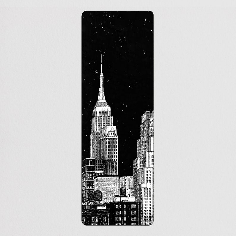 Empire State Bookmark New York Bookmark New York Skyline Etsy