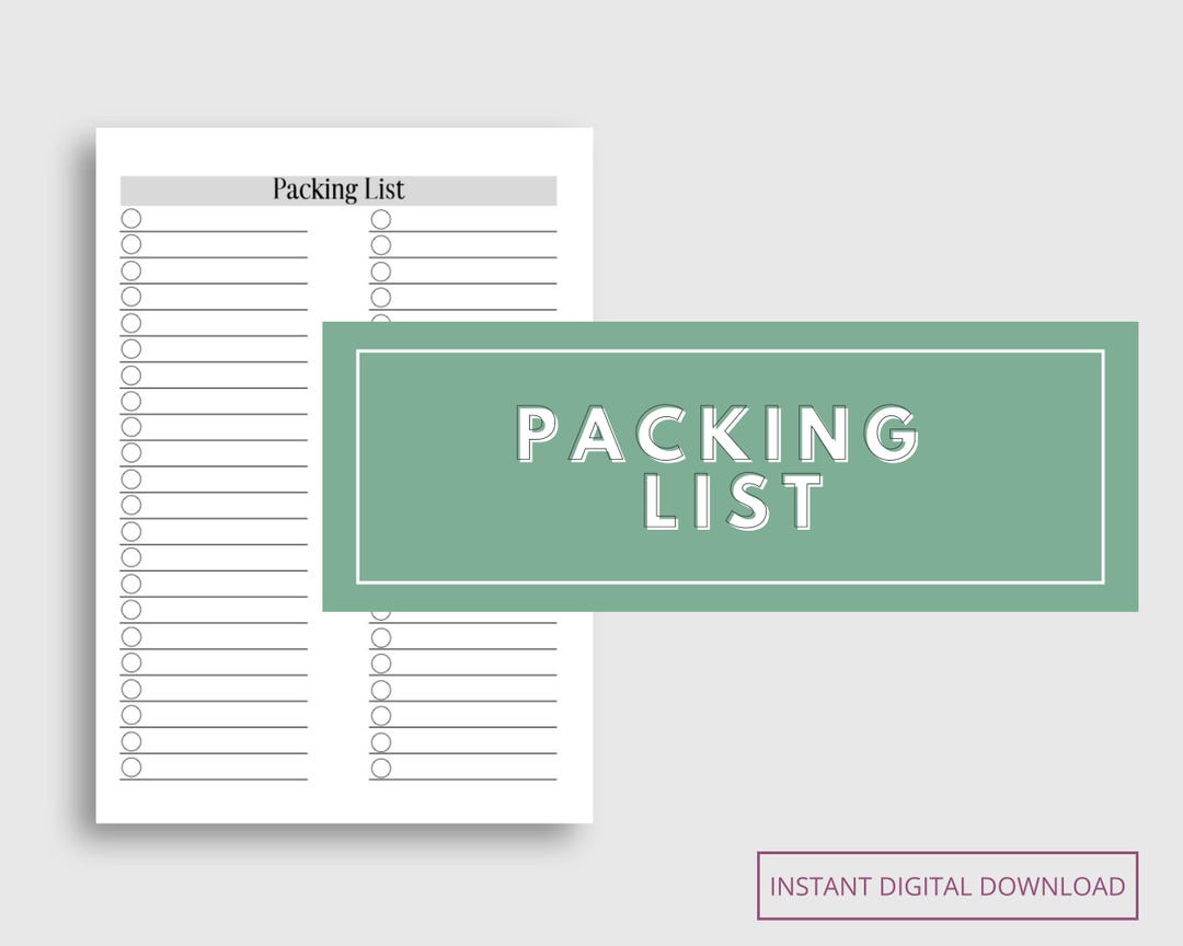 Printable Travel Packing List | Vacation Planning | Packing Checklist ...