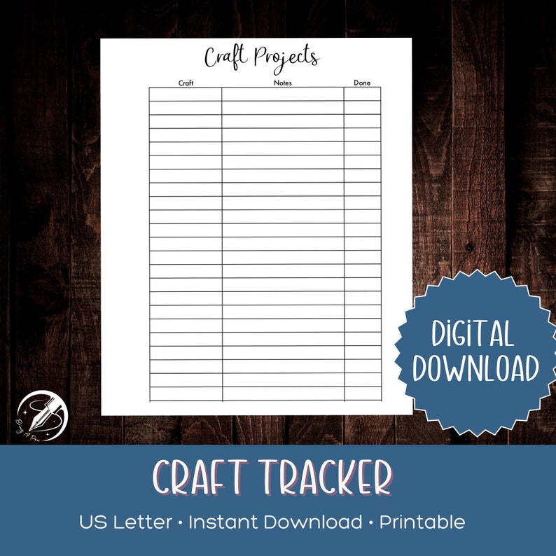 Craft Project Planner Printable Planner Craft Planner Worksheets ...