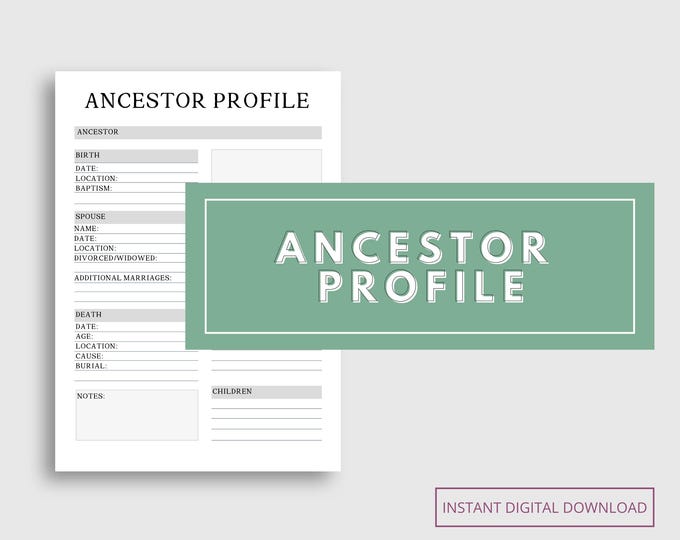Genealogy Family Group Sheet | Fillable Ancestry PDF Template - Etsy Canada