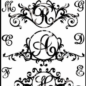 Custom Monogram in Decorative Circle