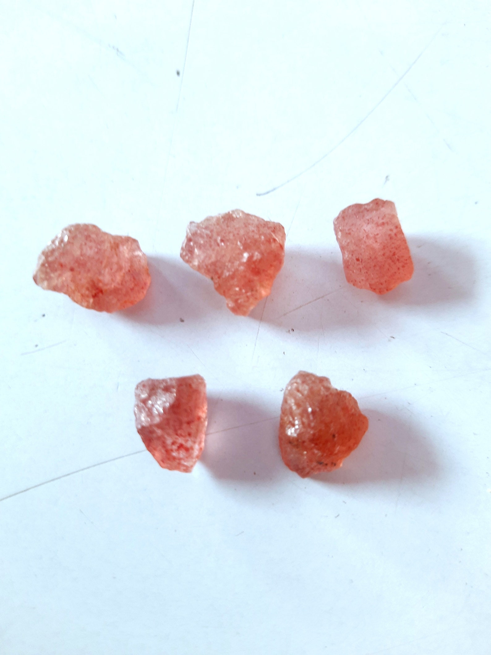 Natural Cherry Quartz rough stone five piece lot good quality Etsy